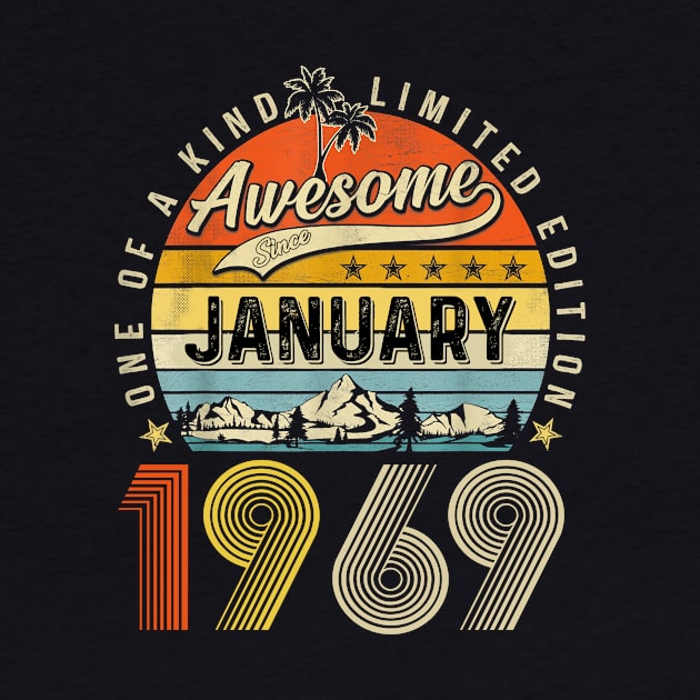 Awesome Since January 1969 Vintage 54th Birthday by Tagliarini Kristi